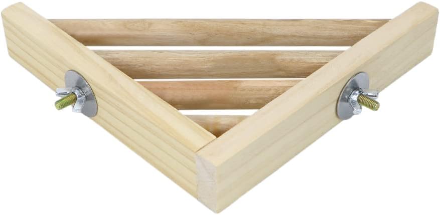 Litewoo Bird Perch Corner Platform Stand Shelf for Birds Budgie Parakeet Cockatiel Conure Cockatoo(Ladder)