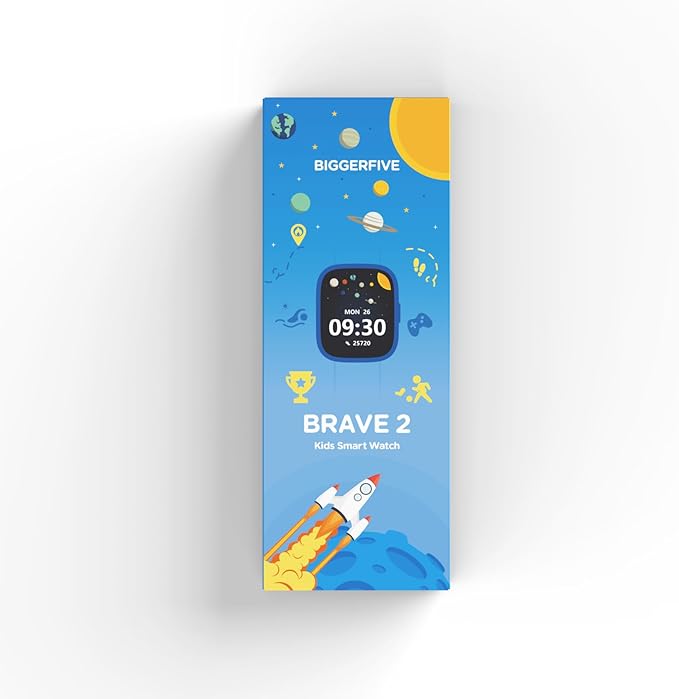 BIGGERFIVE Smart Watch for Kids, 1.8" Fitness Tracker Watch Pedometer, Heart Rate, IP68 Waterproof, Sleep Monitor, Calorie Step Counter, 5 Puzzle Games with/Without APP for Girls Boys Teens 5-16
