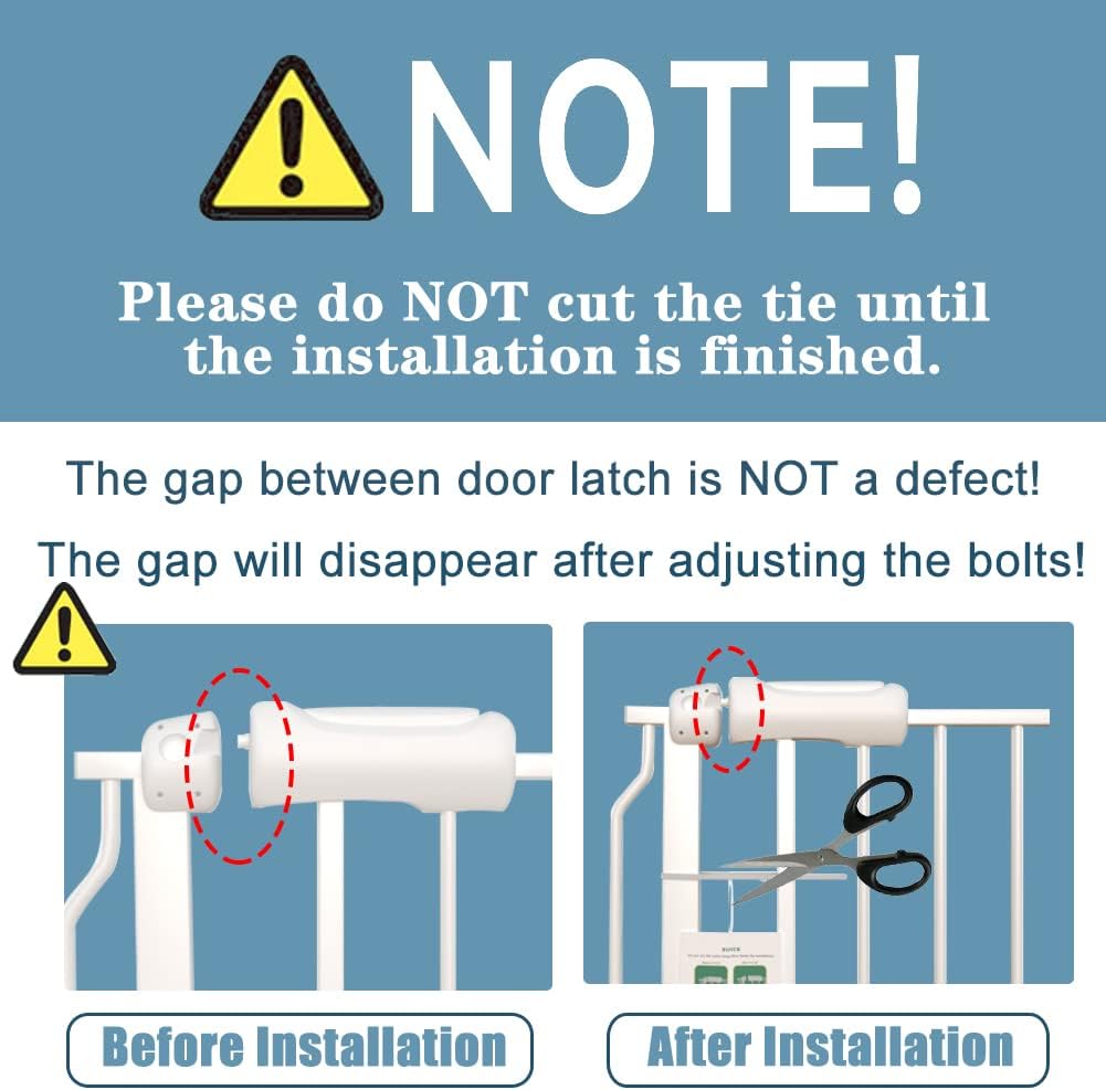 57.5-62 Inch Extra Wide Baby Gates for Stairs Doorways Pressure Mount No Drill Dog Pet Gate Automatic Close Child Safety Gate for Toddler Kids Pets