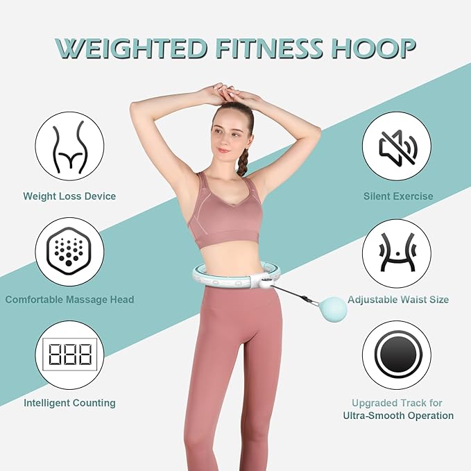 EPEHSPORT Silent Infinity Smart Hoops with Counter 22"-44" 2 in 4 Abdomen