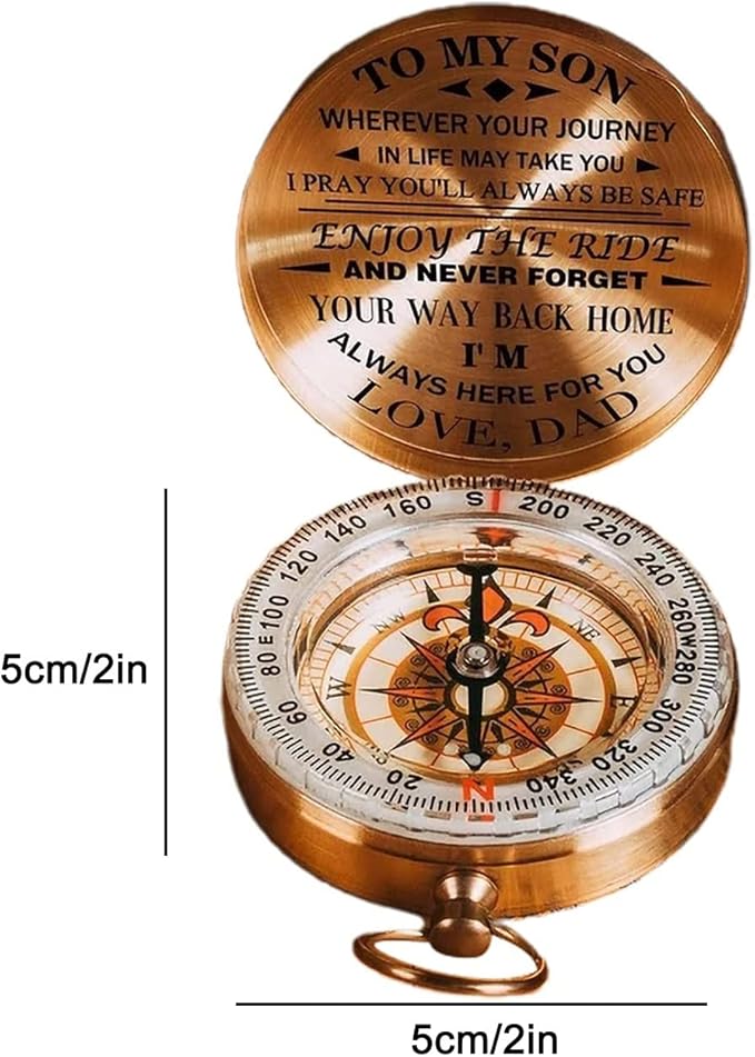 Vintage Multifunctional Luminous Compass Gift - Dad To