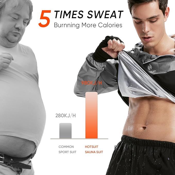 HOTSUIT Sauna Suit for Men Sweat Sauna Jacket