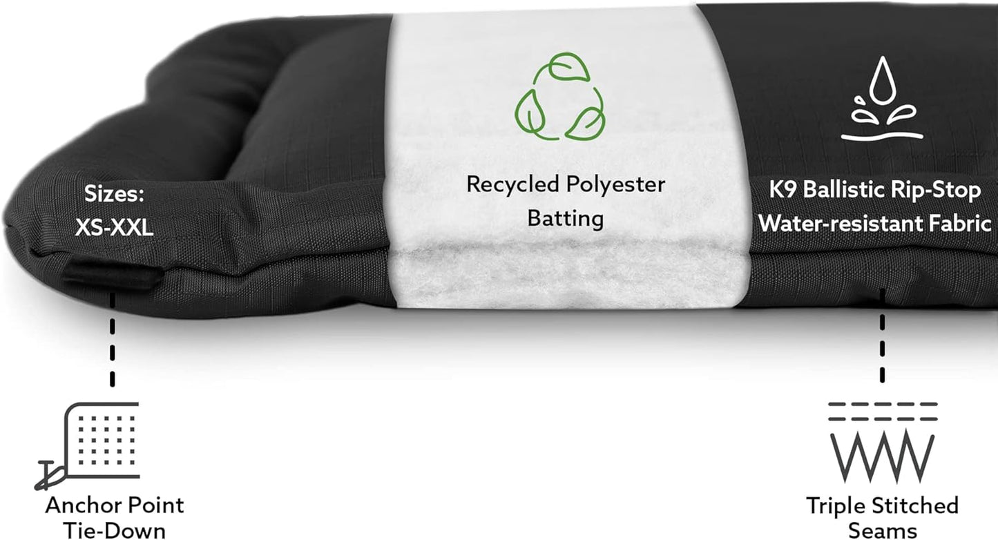 K9 Ballistics Tough Ripstop Dog Crate Pad - Durable & Machine Washable with Non-Skid Bottom and 120-Day Warranty, Fits 36" Wire Crates - Medium, Sandstone