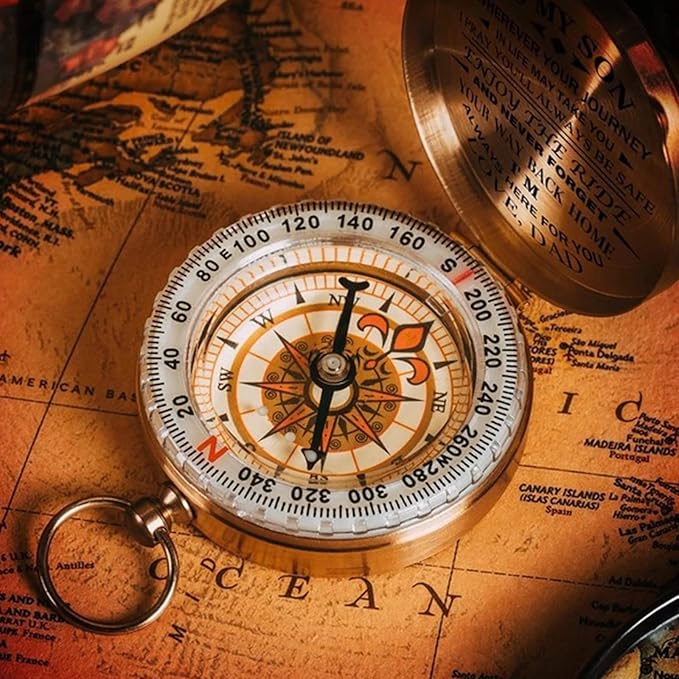 Vintage Multifunctional Luminous Compass Gift - Dad To