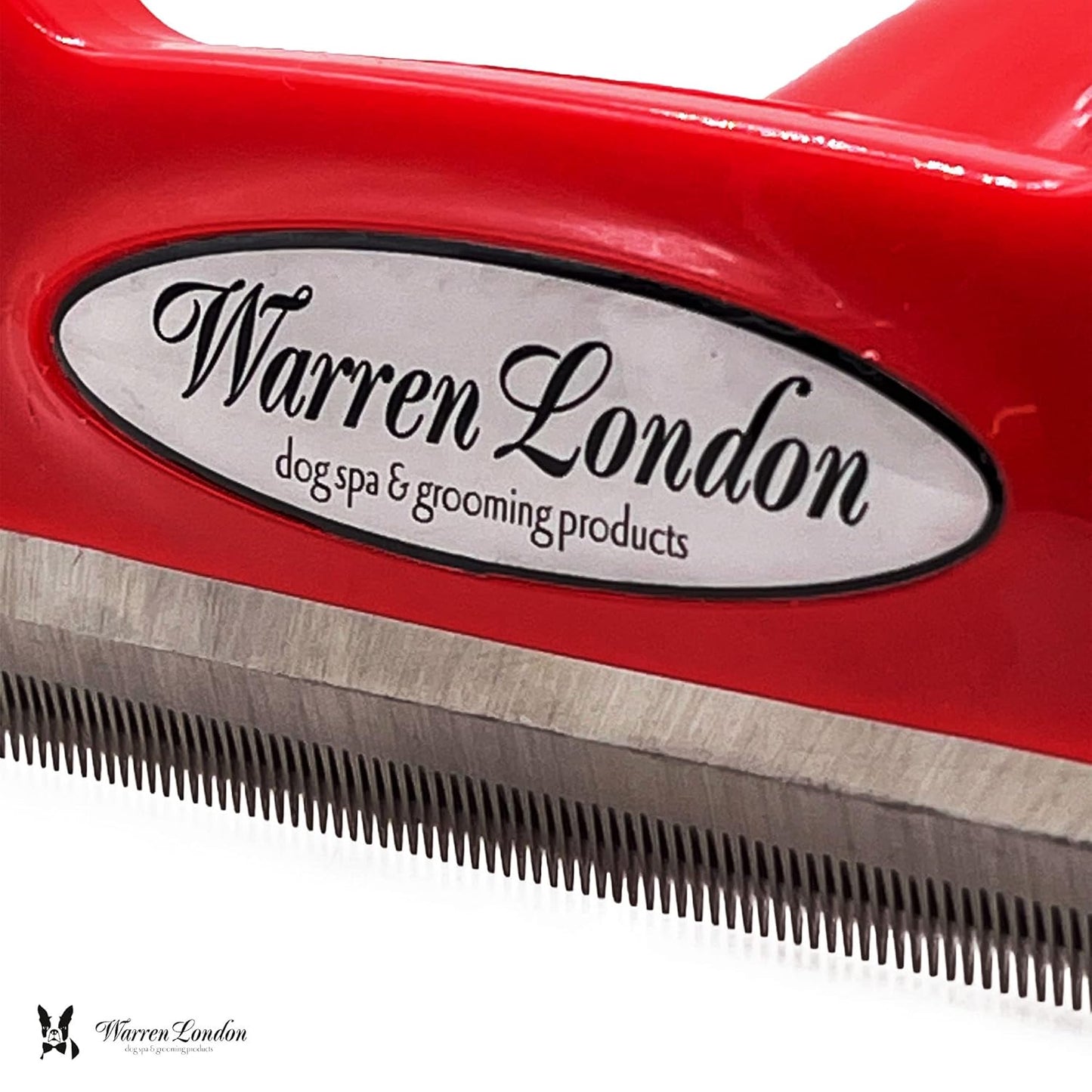 Warren London Deshedding Brush for Large Dogs, Long Hair | 4″ Stainless ¼″ Blade | Rapid Undercoat Removal for Goldens, Huskies & Collies | Pro Grooming Handle