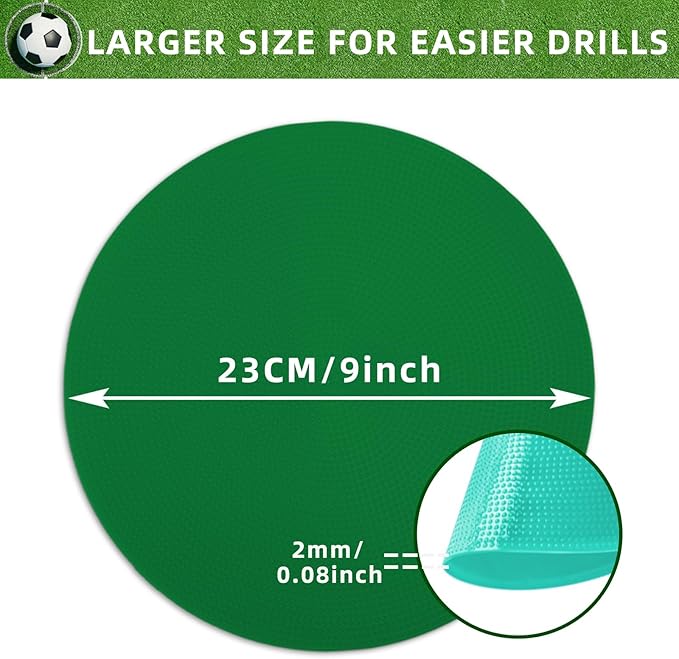 Poly Spot Markers 9 inch Non-Slip Rubber Agility