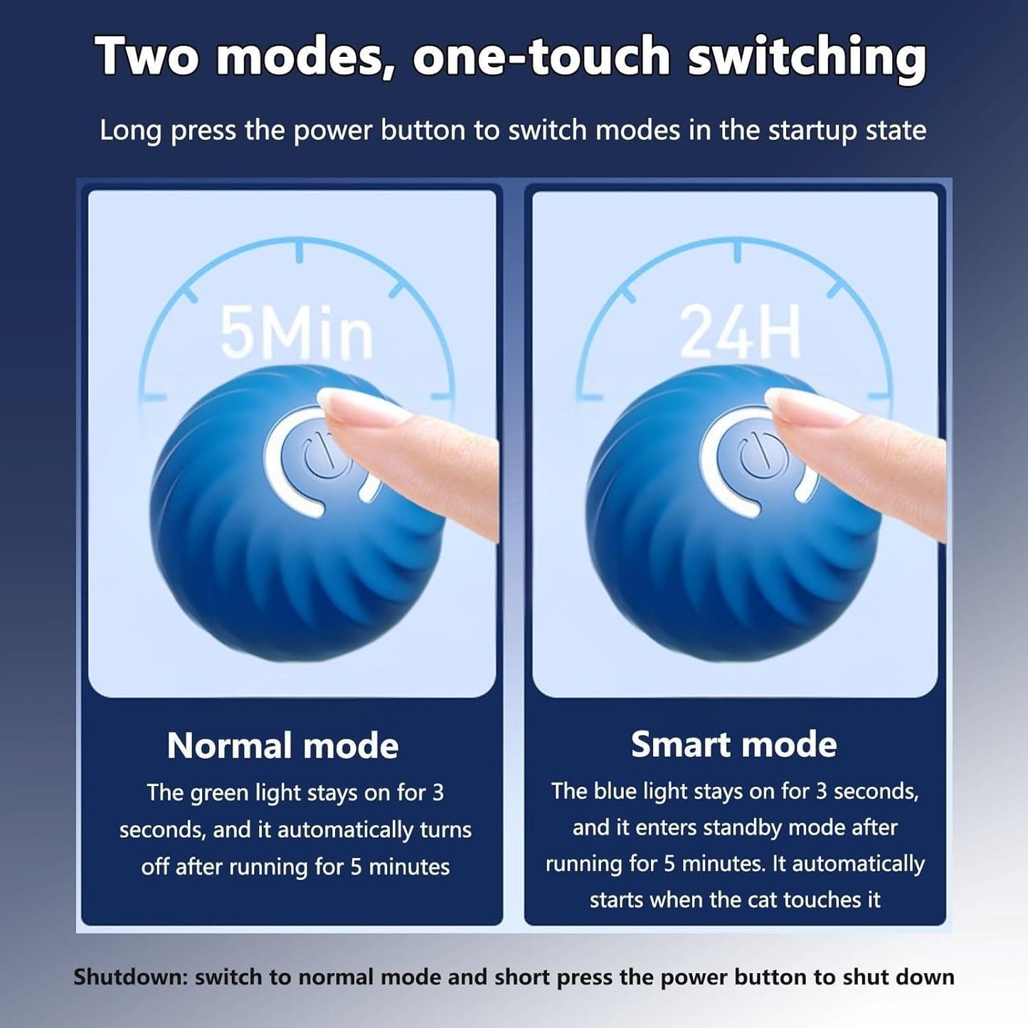 Zoomie Buddy 2.0, Zoomie Buddy for Dogs, 2 in 1 Smart Touch Interactive Dog Balls & Pet Feeder, 2.83" Diameter, Suitable for Small/Medium Dogs, with Fruit Plush Cover (Blue, Tomato)