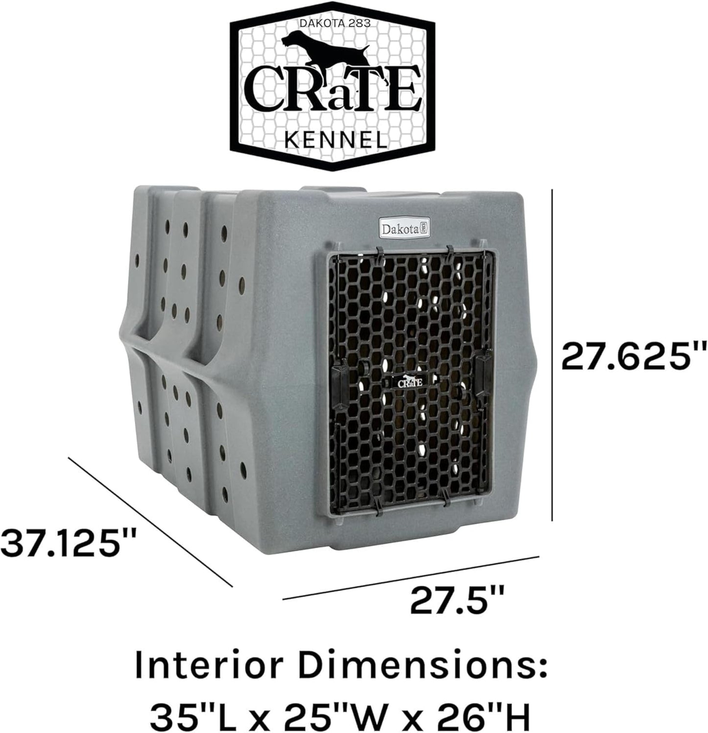 Dakota 283 Crate - Canine Rough and Tough Economy Kennel (Orange, Large)