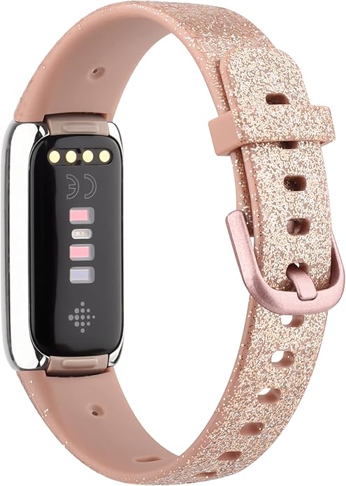 AK Sport Band Compatible with Fitbit Luxe Bands for Women Men, Soft Silicone Replacement Sport Straps Wristbands for Fitbit Luxe Fitness and Wellness Tracker