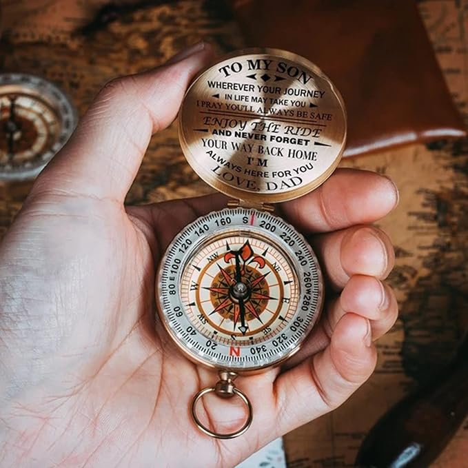 Vintage Multifunctional Luminous Compass Gift - Dad To
