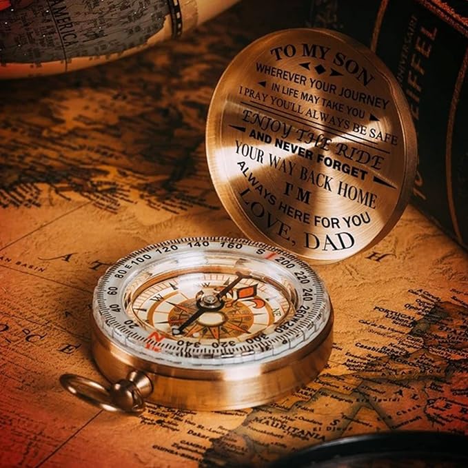 Vintage Multifunctional Luminous Compass Gift - Dad To