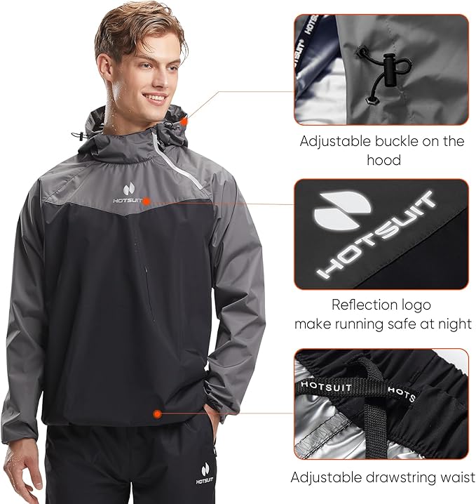 HOTSUIT Sauna Suit for Men Sweat Sauna Jacket