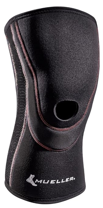MUELLER Sports Medicine Breathable Open Patella Knee Sleeve, Knee Pain Relief Support for Men and Women, Ideal for Arthritis, Sprains, Black, 3X-Large