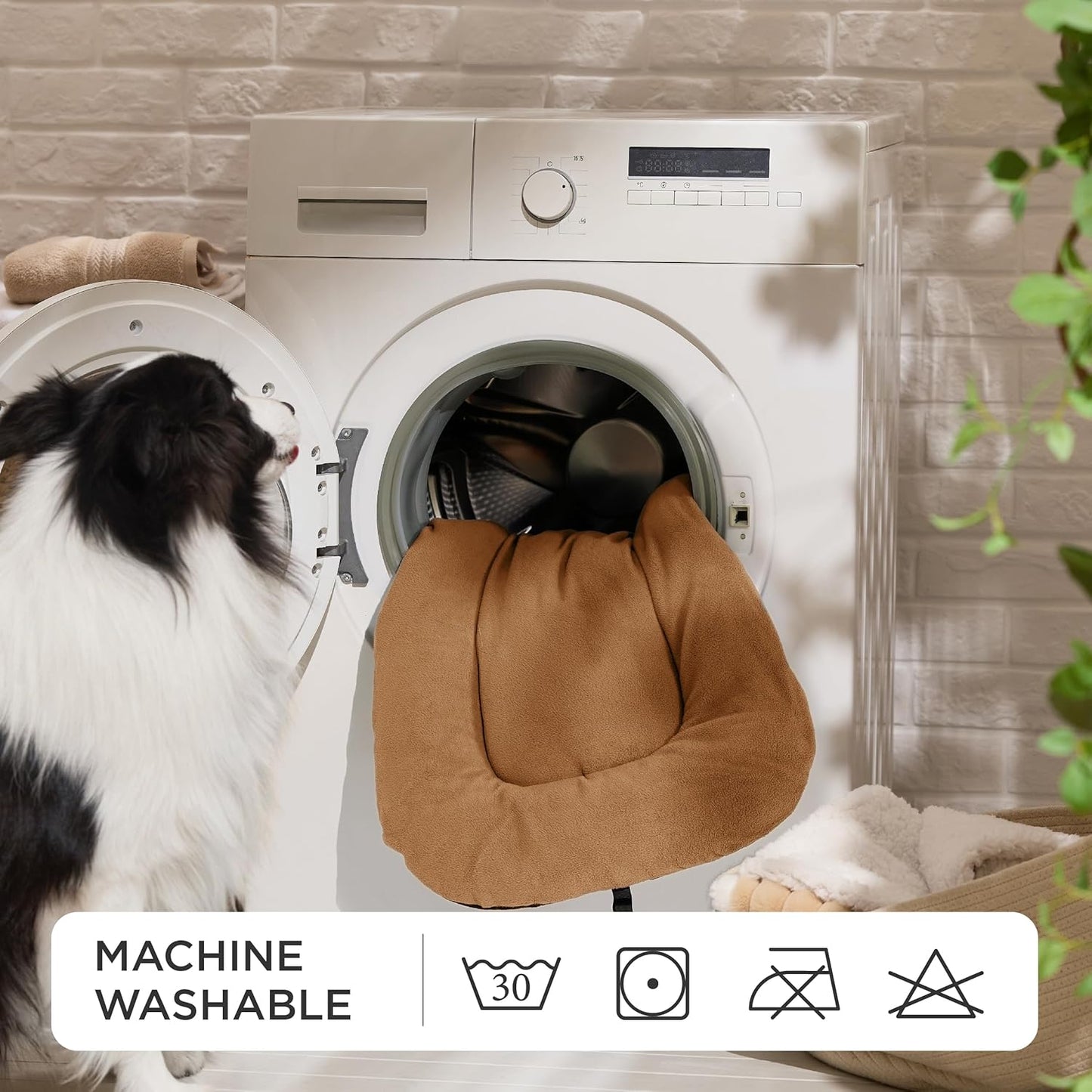 Bedsure Washable Dog Crate Pad for Extra Large Dogs, Anti-Slip Puppy Kennel Dog Bed for Crate - Ultra Soft Fleece Flat Thin Pet Mat (Not Chew Proof), Brown XXL 47"x29"