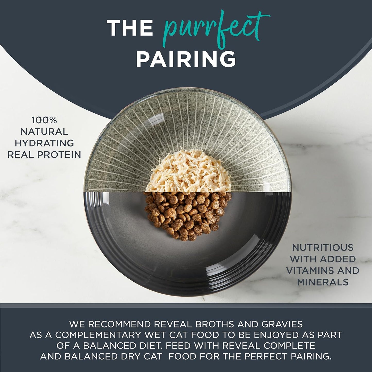 Reveal Natural Wet Cat Food, 12 Count, Grain Free, Limited Ingredient Canned Food for Cats, Chicken Variety in Broth, 2.47 oz Cans