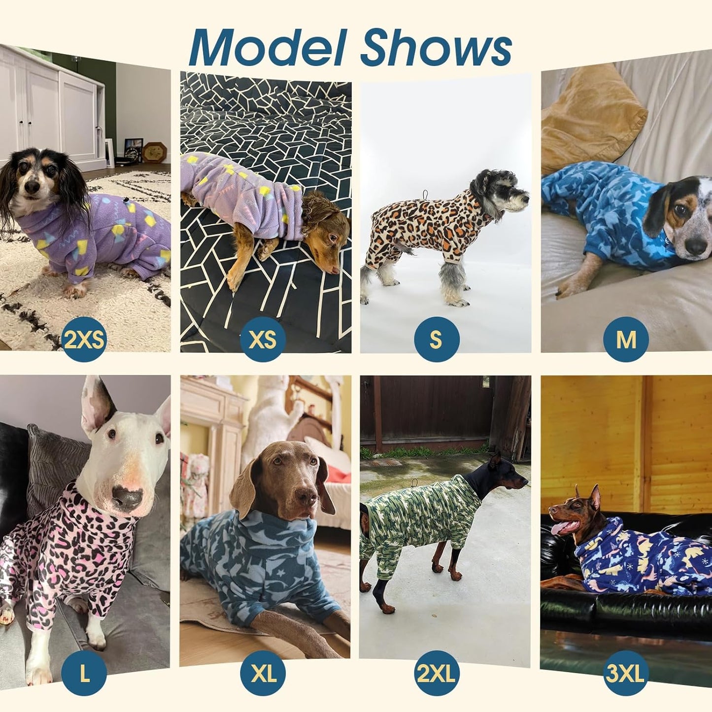 ROZKITCH Dog Long Sleeve Pajamas, Pet Windproof Warm Cold Weather Jacket Vest with Luminous Zipper, Jumpsuit Apparel Outfit Clothes for Small Medium Large Dog Camo 2XL