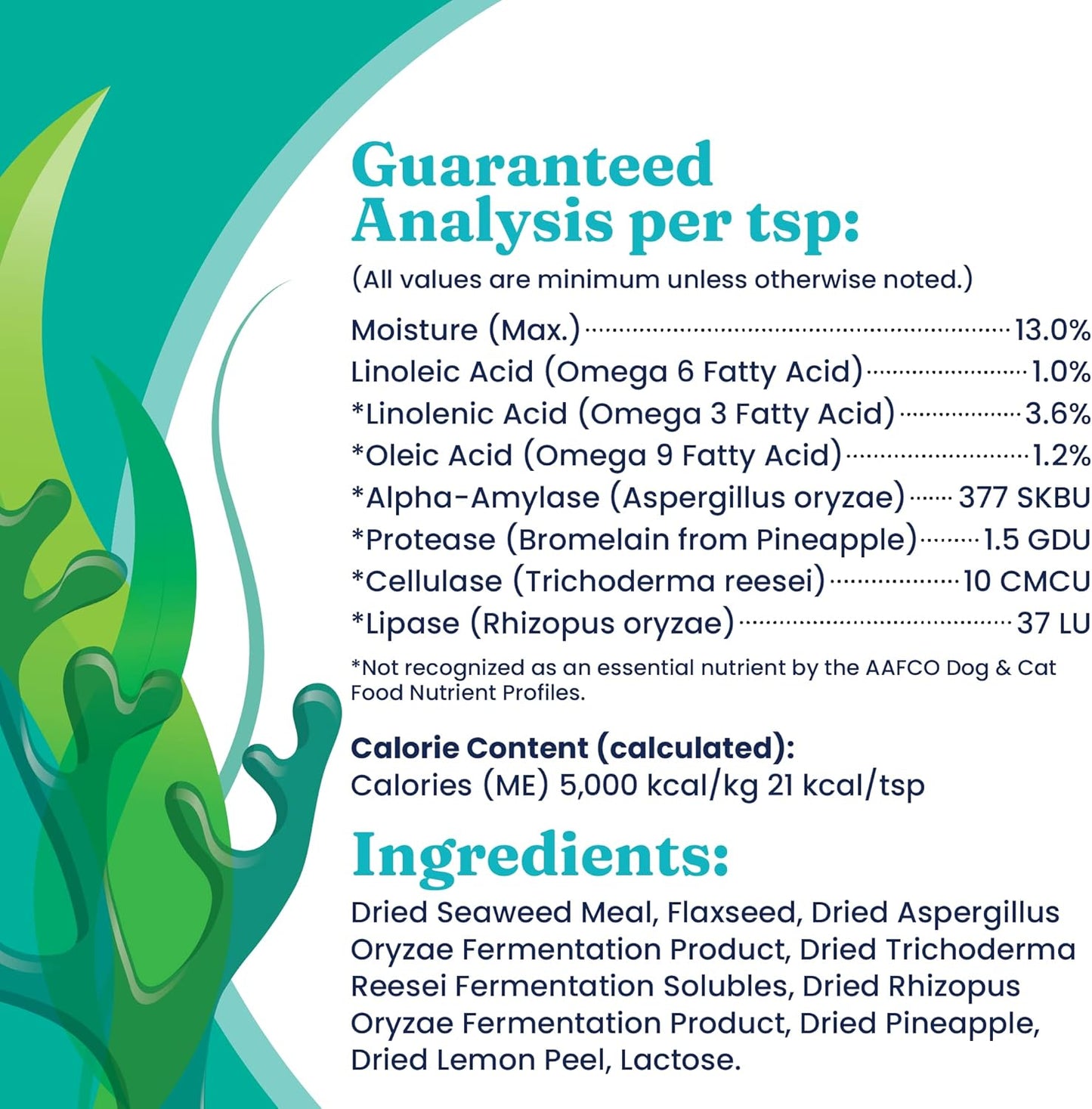 Solid Gold Cat & Dog Multivitamin Powder - Kelp Powder, Omega 3 & Vitamins for Dental, Digestive, Immune, Skin & Coat Health - Multi Vitamin for Dogs & Cats - Cat & Dog Food Additive Supplement - 5oz