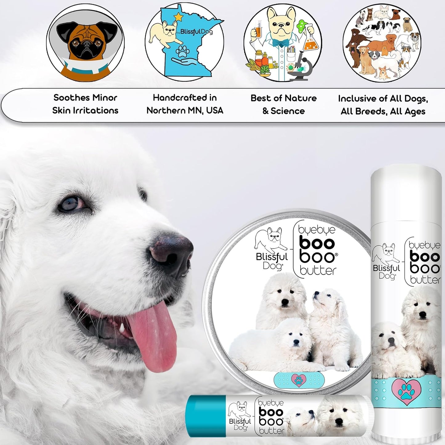 The Blissful Dog .15 oz Tube Great Pyrenees Booboo Butter