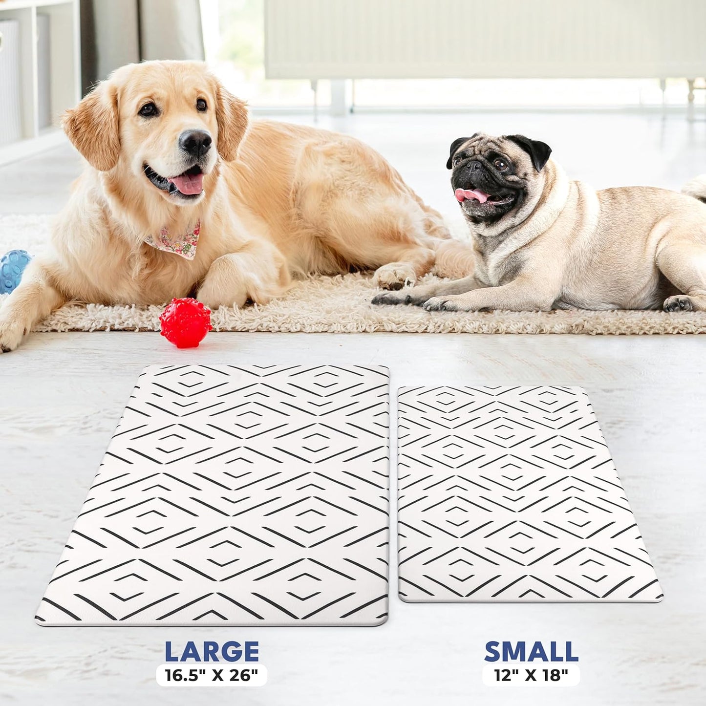 NALALAS Dog Mat for Food and Water, Cat Feeding Mat | Waterproof Dog Bowl Mat | Non-Slip Pet Food Mat for Floors | Pet Mats for Food and Water | Easy to Clean