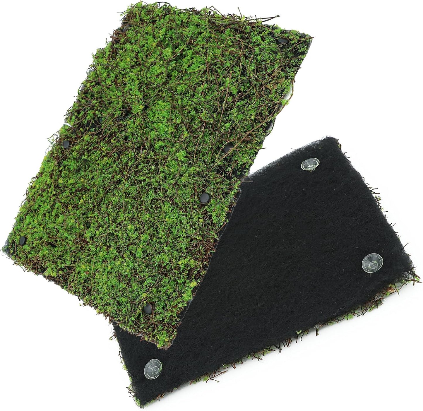 AQUA KT Terrarium Moss Background Backdrop Wall Artificial Reptile Amphibian Cage Decoration for Lizard Bearded Dragon Snake Frog Chameleon Climbing, Pack of 2