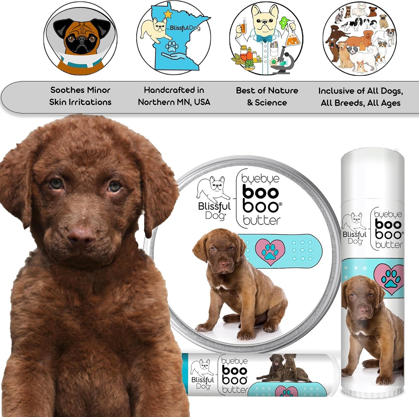 The Blissful Dog Chesapeake Bay Retriever Boo Boo Butter, 4-Ounce