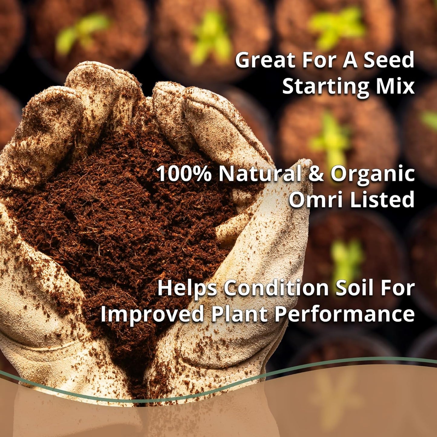 Coco Coir 650gm Bricks (5-Pack) - Organic Coco Coir for Plants & Gardening - OMRI-Listed Cocopeat for Garden Soil, Seed Starter Soil, & Mulch - Organic Coconut Bricks - Coconut Fiber Potting Mix