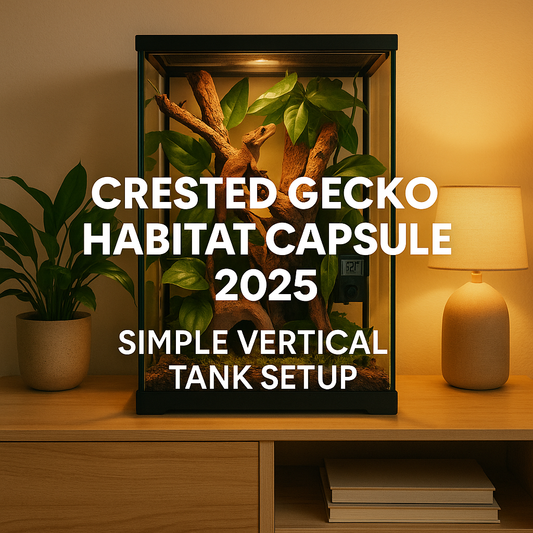 2025 Crested Gecko Habitat Capsule: Simple Vertical Tank Setup for Beginner Reptile Parents in Small U.S. Apartments