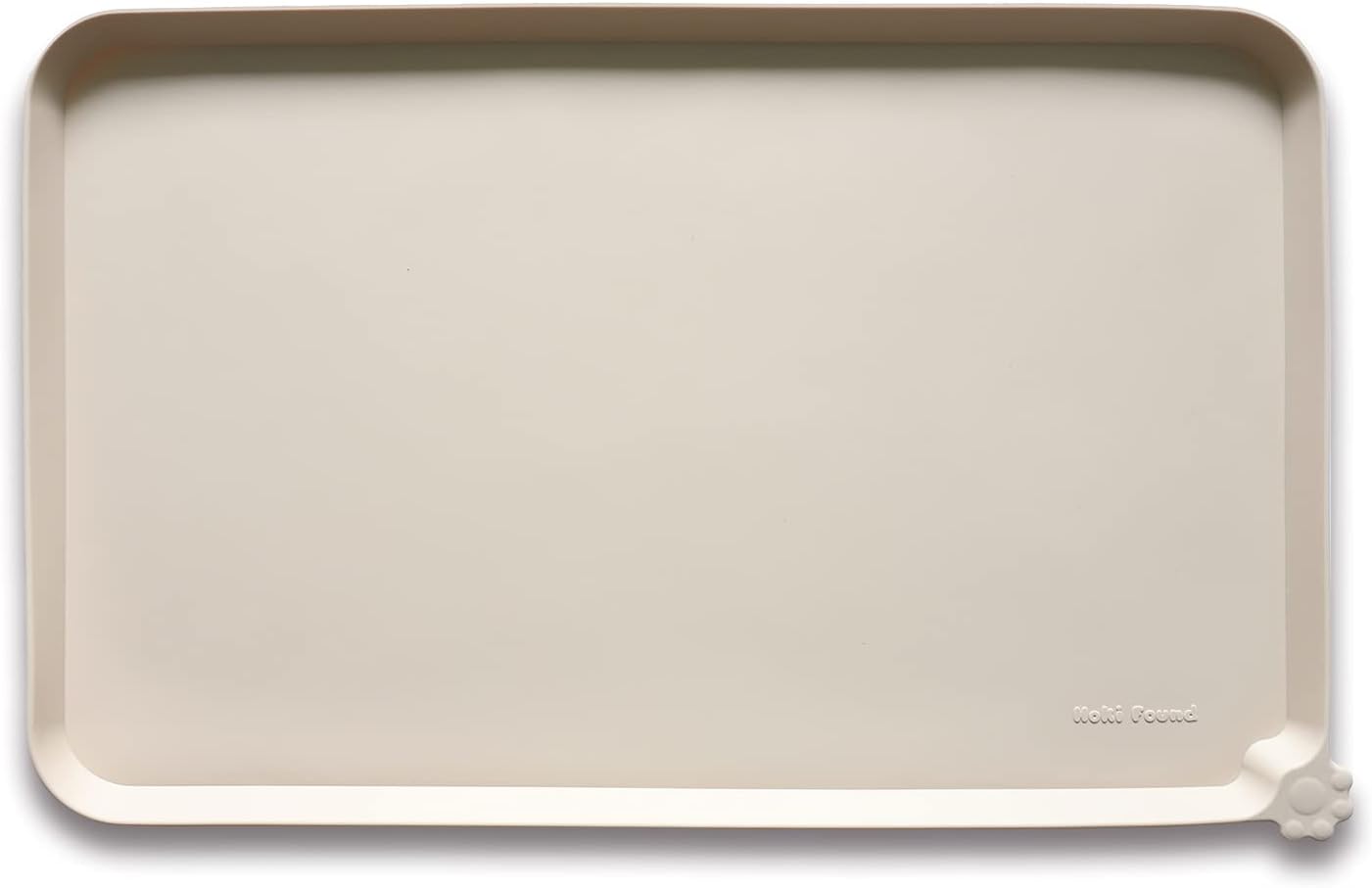 Hoki Found Silicone Pet Food Mats Tray - High-Lips Pet Dog Cat Bowl Mats - Dog Pet Cat Feeding Mat - Waterproof Dog Cat Food Mats -Pet Water Mats for Floors - Papayawhip