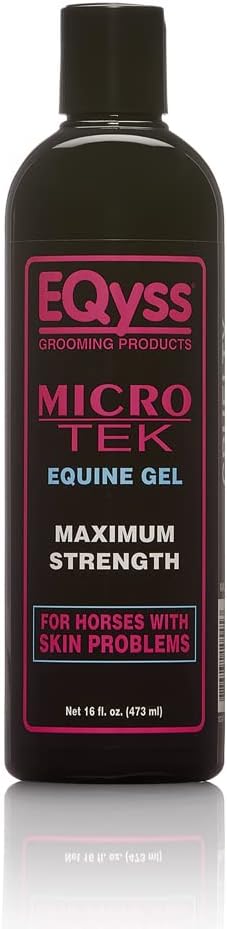 EQyss Micro-Tek Equine Itch Relief Gel - Soothes Irritated Skin, Stops Itching, Scratching, Rubbing - for all Horses, Ponies, Mares, Foals (16 oz)