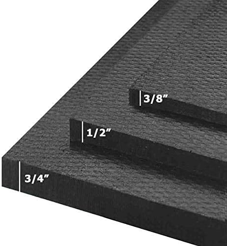 American Floor Mats - Heavy Duty Stall Tiles - Stable/Horse Tiles - Thick, Durable Rubber Flooring Solid Black 8' x 12' Set 3/8" Thick (24 Tiles Total)