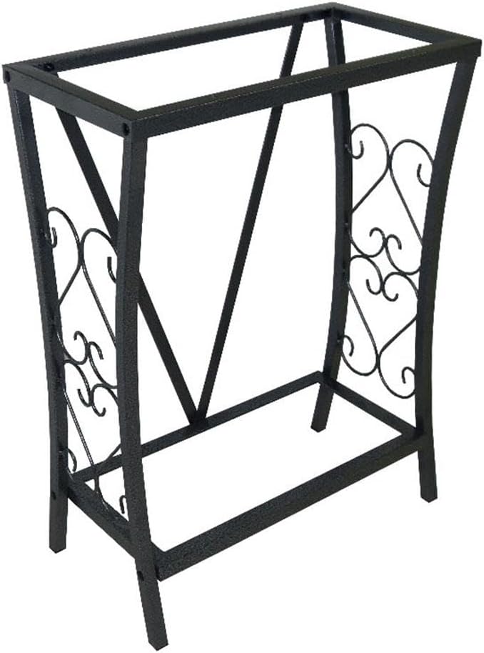 MAKLAINE Traditional Steel 10 Gallon Metal Aquarium Stand in Black