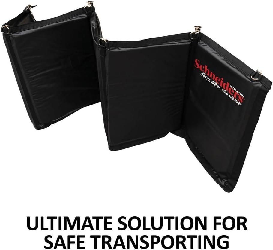 Schneiders Trailer Stall Wall Kick Pad Mat | High-Density Foam | Double PVC Vinyl for Horse Travel Safety | Color Black