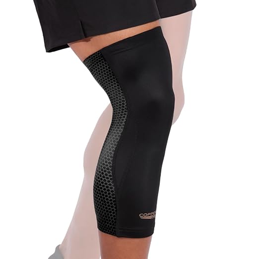 Copper Fit Recovery Knee Compression Sleeve - Breathable, Second Skin Feel - Arthritis, Joint Pain, Circulation - For Men and Women (Small)
