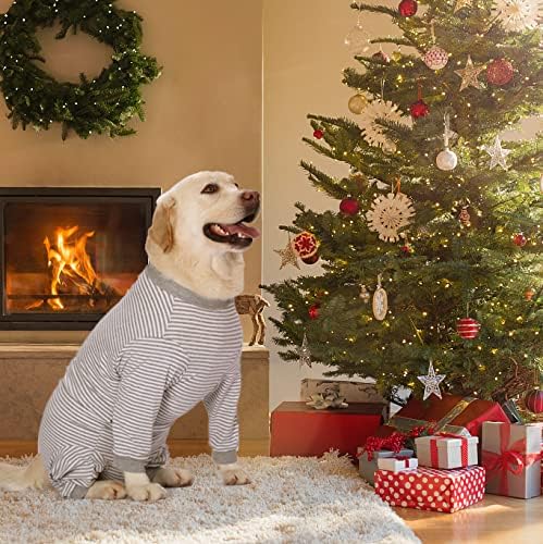 Yeapeeto Dog Onesie Surgery Recovery Suit for Large Medium Bodysuit Dogs Pajamas PJS Full Body for Shedding, Prevent Licking, Wound Protection, Cone Alternative (6X-Large (Pack of 1), Grey)