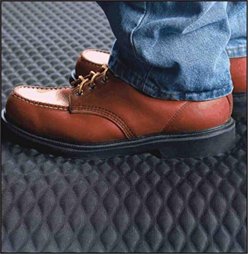 American Floor Mats Hog Heaven 5/8 inch Black & Black Border 3' x 12' Nitrile Backed Anti-Fatigue Comfort Mat