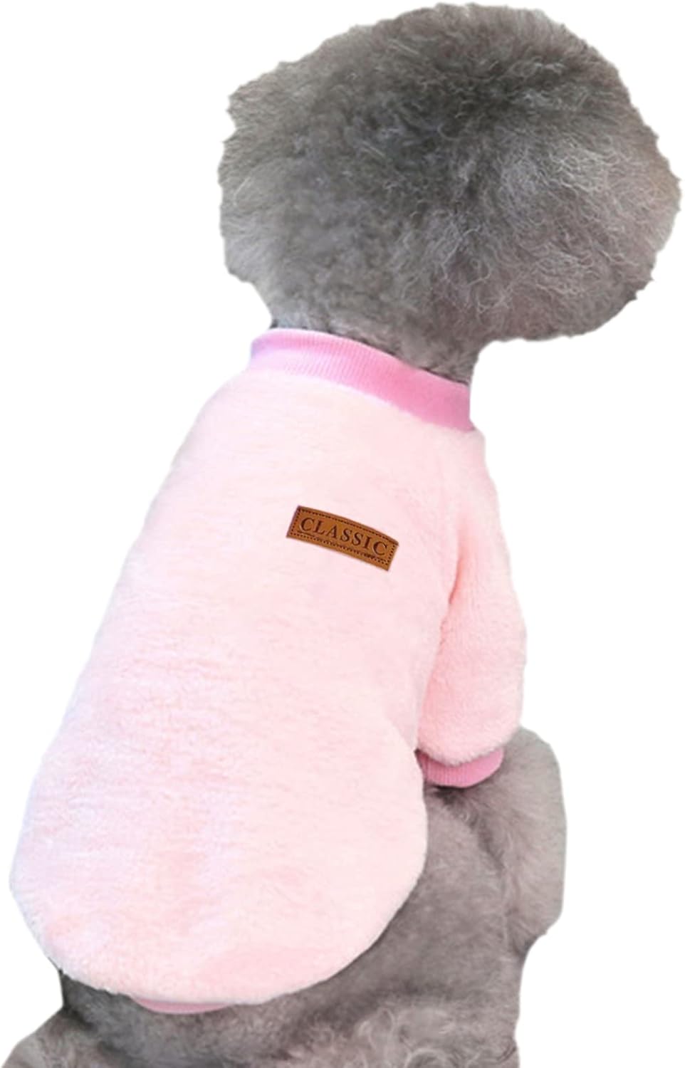 Jecikelon Pet Dog Clothes Dog Sweater Soft Thickening Warm Pup Dogs Shirt Winter Puppy Sweater for Dogs (Z01-Pink, X-Small)