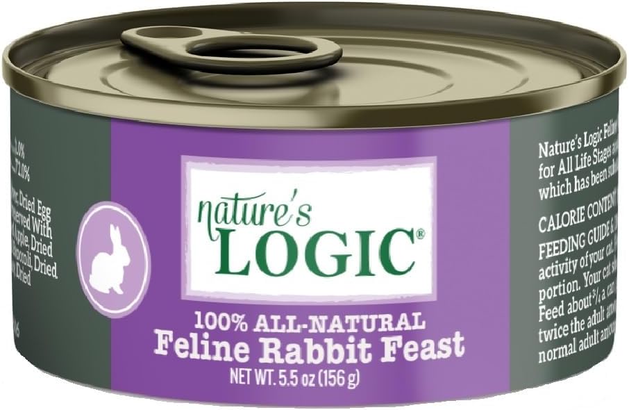 Natures Logic NL00106 Rabbit Feast Canned Feline Food, One Size