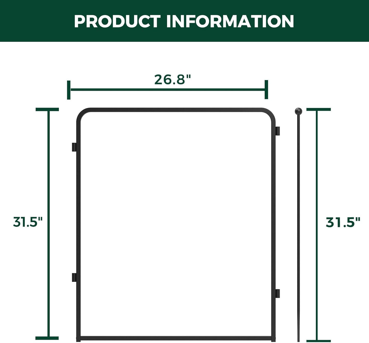 FXW Homeplus Unleashed Indoor Dog Playpen - Stress-Free and Safe Play, Heavy Duty 32 Inch 2 Acrylic Panels Dog Pen for Small and Medium Dogs, Black│Patented