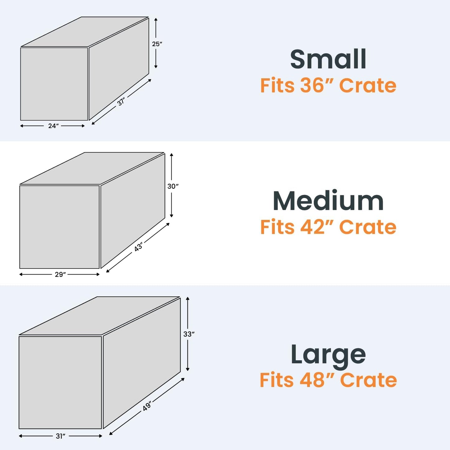 4Knines Quilted Dog Crate Cover – Heavy-Duty, Water-Resistant Fabric for Indoor/Outdoor Use – Durable Travel Cage Cover for Training, Weather Protection – Fits 42-Inch Crates – Grey