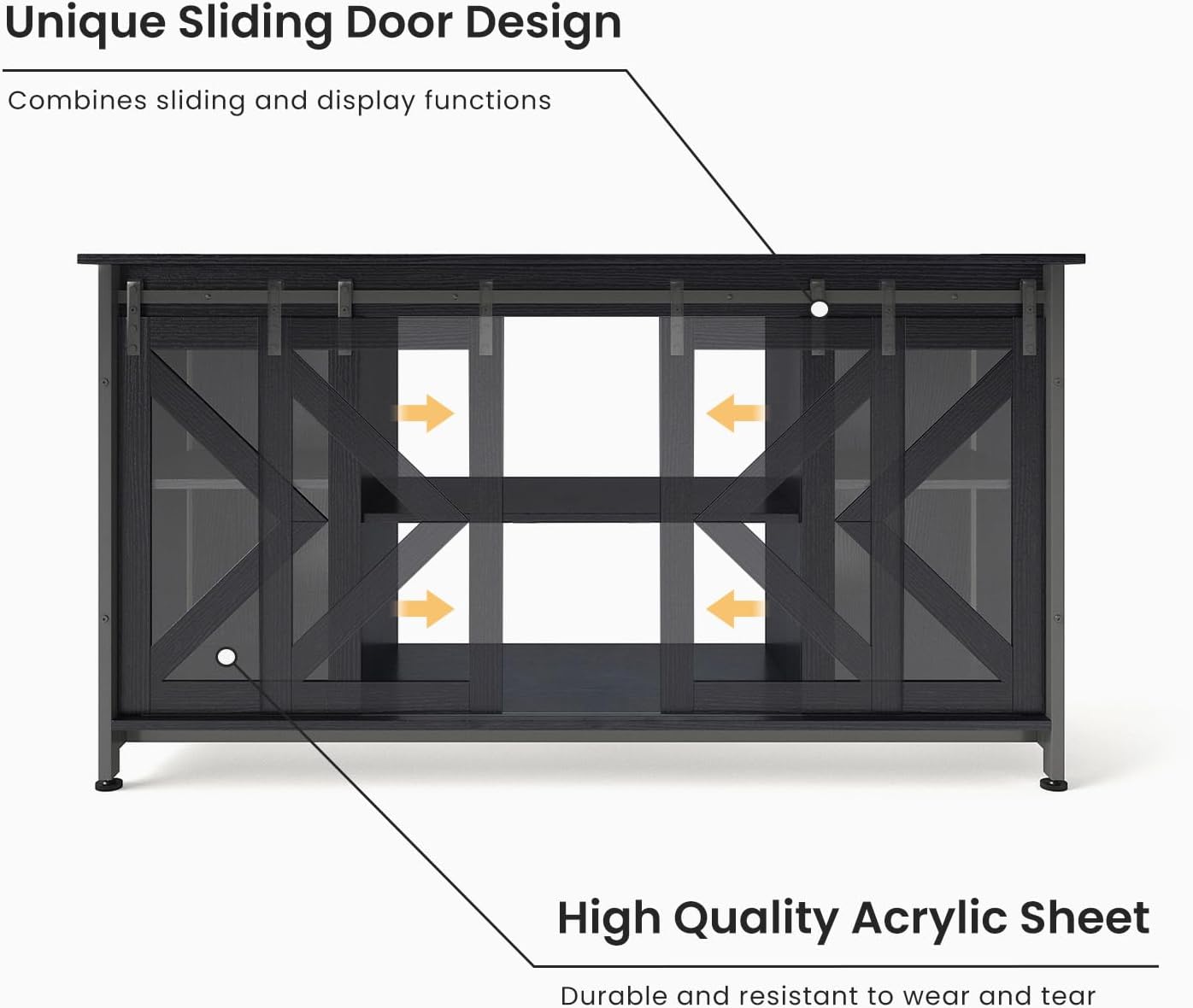 55-75 Gallon Aquarium Stand Heavy Duty Steel Frame, Fish Tank Cabinet with Accessories Storage for Reptile Terrarium & Turtle Tank - 1000lbs Capacity (Grey)