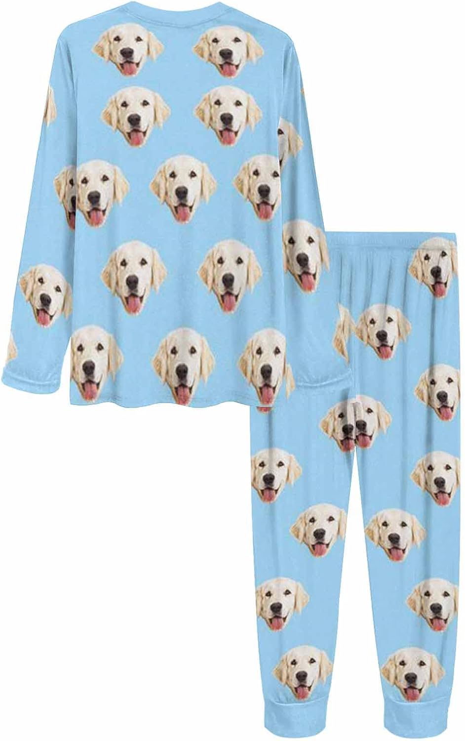 MyPupSocks Custom Face Pajamas Sets for Women, Personalized Photo Sleepwear XS-XXL