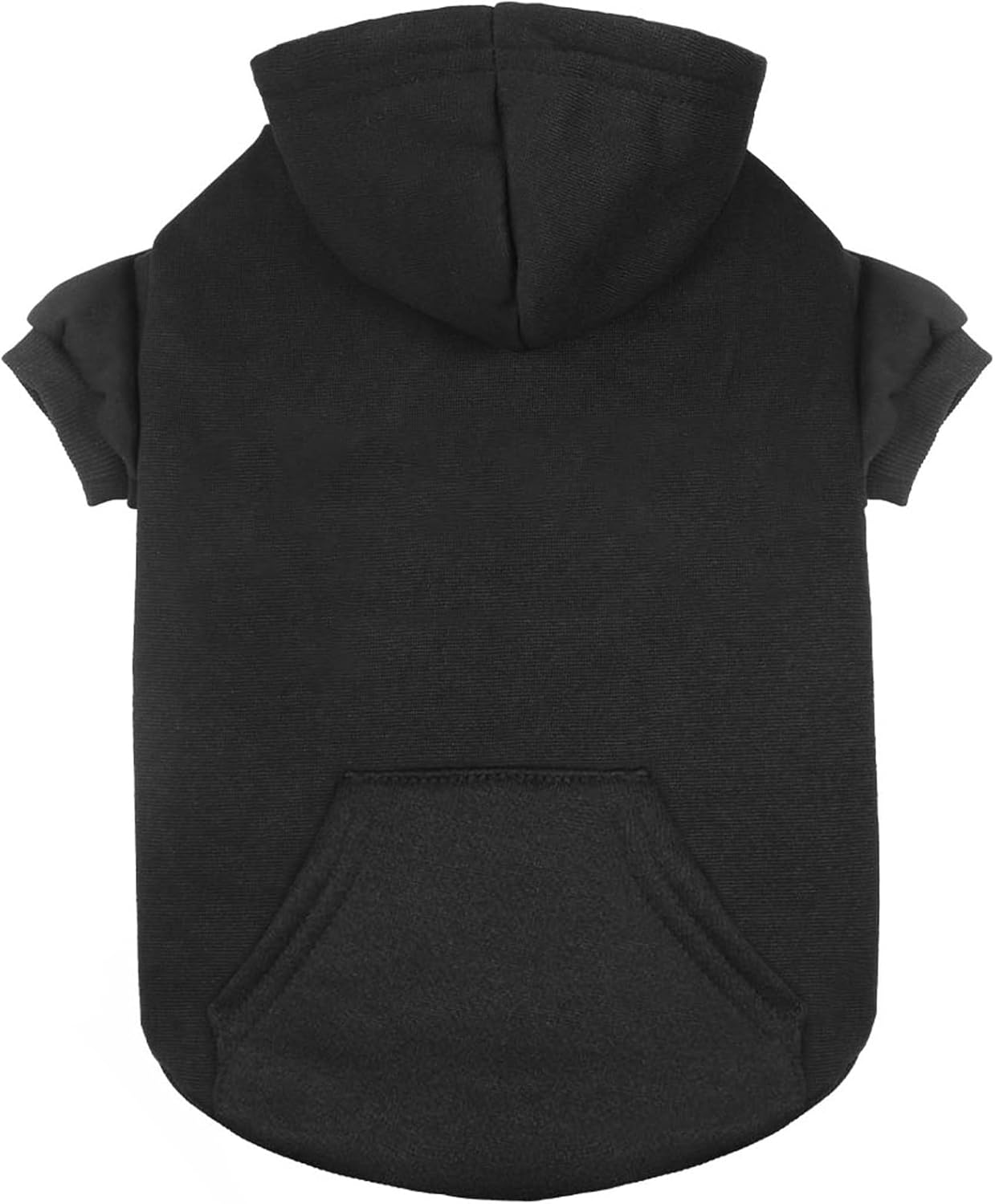 Dog Hoodie Dog Sweaters for Small Dogs Dog Sweater Soft Solid Brushed Fleece Dog Clothes Dog Hoodie Sweatshirt with Pocket(Black-XS)