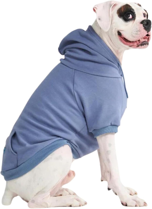 Spark Paws Dog Hoodie – Premium Dog Sweater for Small, Medium, and Large Dogs | Warm Outfits for French Bulldogs, Pitbull, Puppy, Winter Jacket Alternative - Slate Blue - 3XL