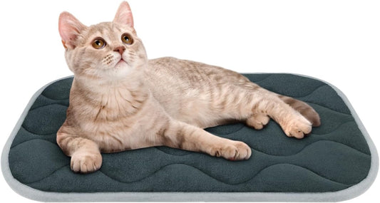 furrybaby Dog Bed Mat Flat Crate Mat with Anti-Slip Bottom Machine Washable Pet Kennel Pad for Dog Sleeping (XS 22x13'', Grey Mat)