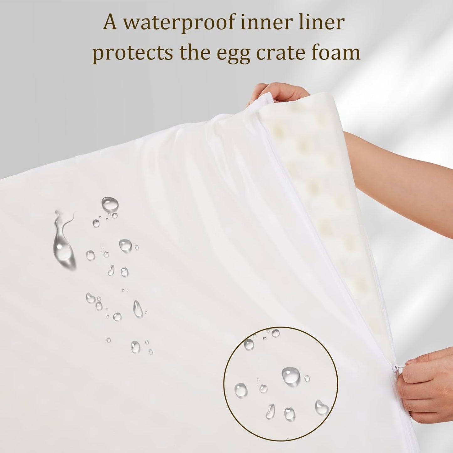 Bedfolks Orthopedic Dog Bed XXL, Waterproof Dog Sofa Bed for Giant Dogs, Egg Foam Pet Couch Bed with Removable Washable Cover and Nonslip Bottom, Brown