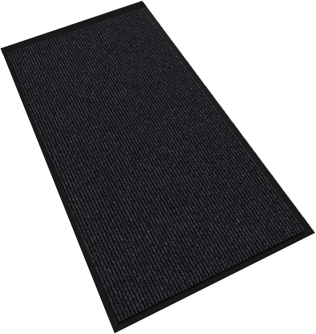 Door Floor Mat Commercial Grade Large Size 3' x 5'Heavy Duty Tough Entry Collection Slip Skid Entrance Mat with Rubber Backing Low Profile and Easy to Clean Indoor Outdoor Rug