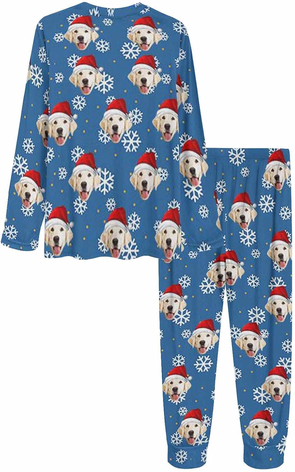 MyPupSocks Custom Face Pajamas Sets for Women, Personalized Photo Sleepwear XS-XXL