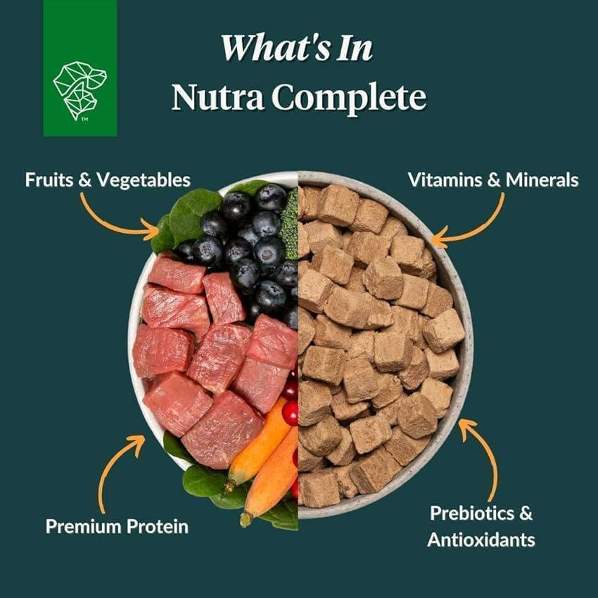 ULTIMATE PET NUTRITION Nutra Complete, 100% Freeze Dried Veterinarian Formulated Raw Dog Food with Antioxidants Prebiotics and Amino Acids, (3 Pound (Pack of 2), Chicken)