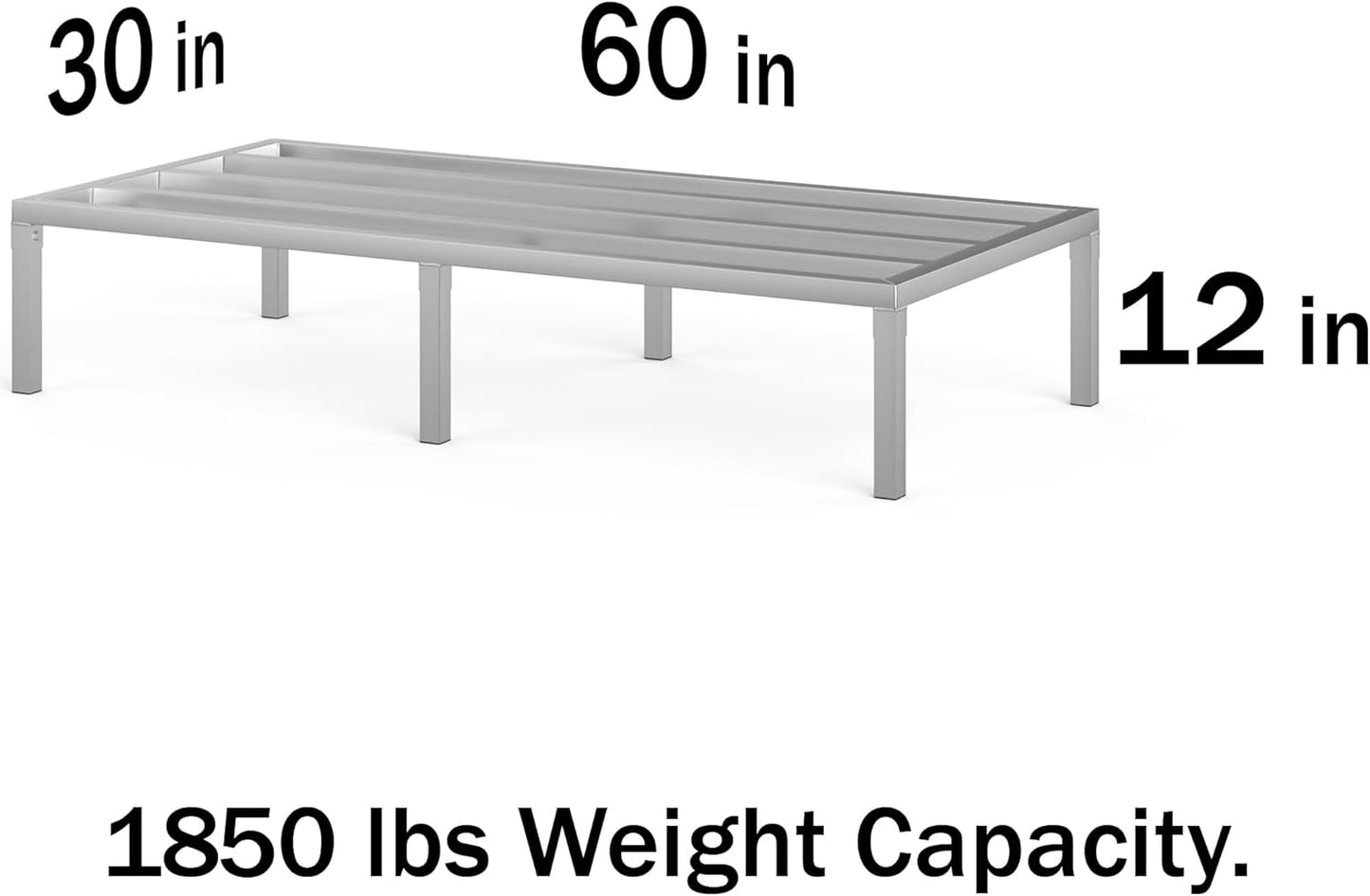 30 in X 60 in. Aquarium Stand | Industrial Style Aluminum Fish Tank Base with Open Frame Design