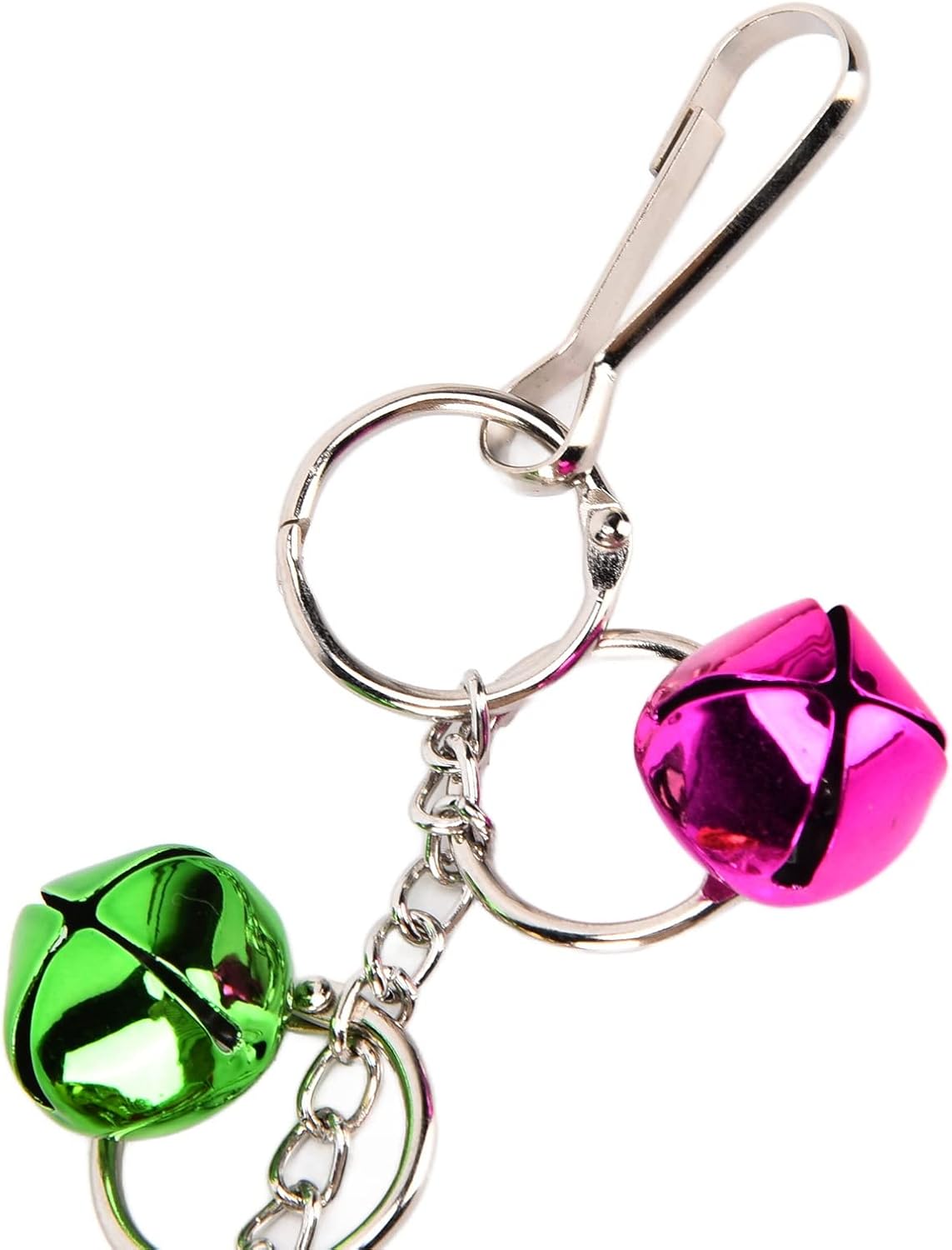 GLOGLOW Bird Mirror Toy, Hanging Parrot Mirror Rooster Toy Mirror with Colored Bells Interactive Playing Toy for Chicks Hens Cockatiel Parakeets Canaries Budgie